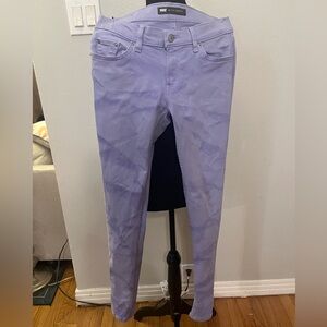 Levi's women's 524 skinny jeans in Lavender Acid Wash Size 29 x 32